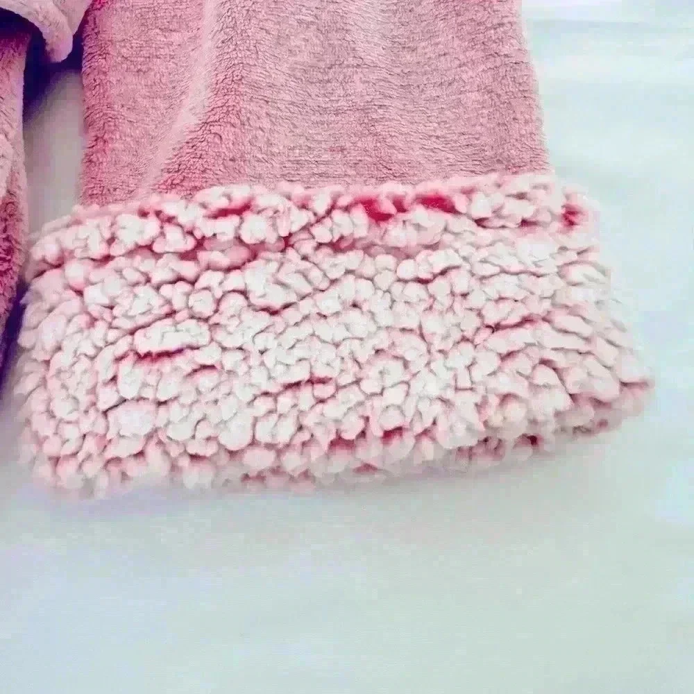 Saks Fifth Avenue Faux Fur Trim Robe in Pink Size Medium